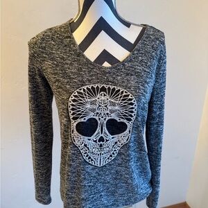 Aeropostale Gray Graphic Skull Hoodie
